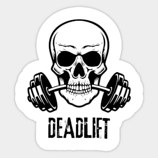 Deadlift Skeleton . Skeleton Workout Sticker